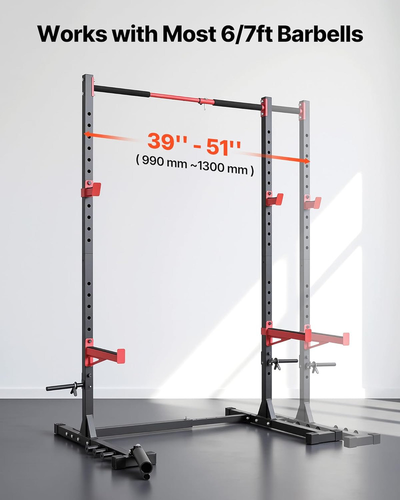 Power Cage Rack, Multifunctional Squat Rack for Home Gym, Width-Adjustable Worko