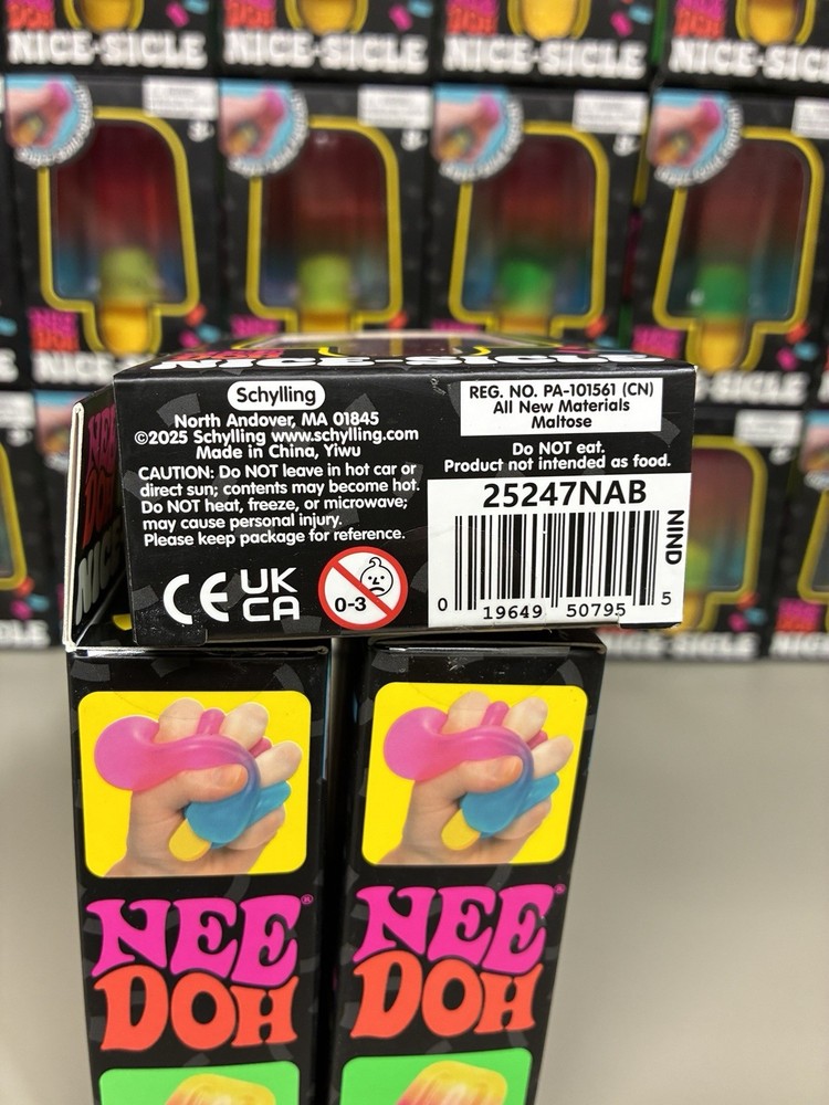 Nee Doh Nice-Sicle Complete Bundle Set of 3 Colors Super Solid Squish Toy