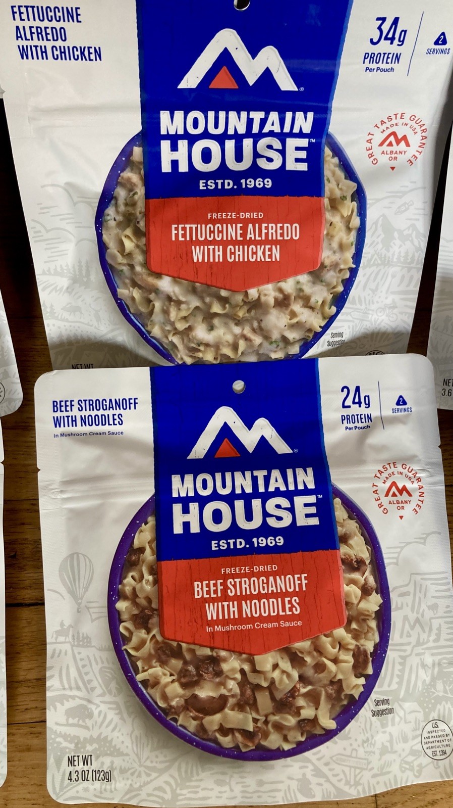 Mountain House Meals 6 Assorted Flavors Freeze Dried Camping Emergency Food