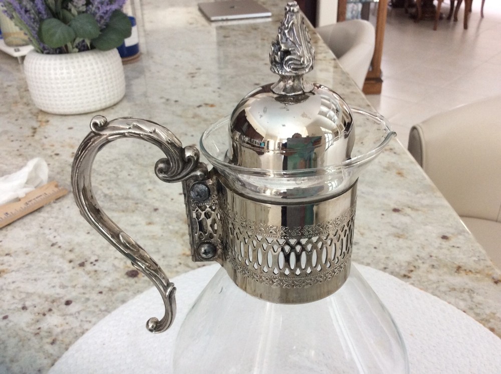 Moroccan style glass pitcher