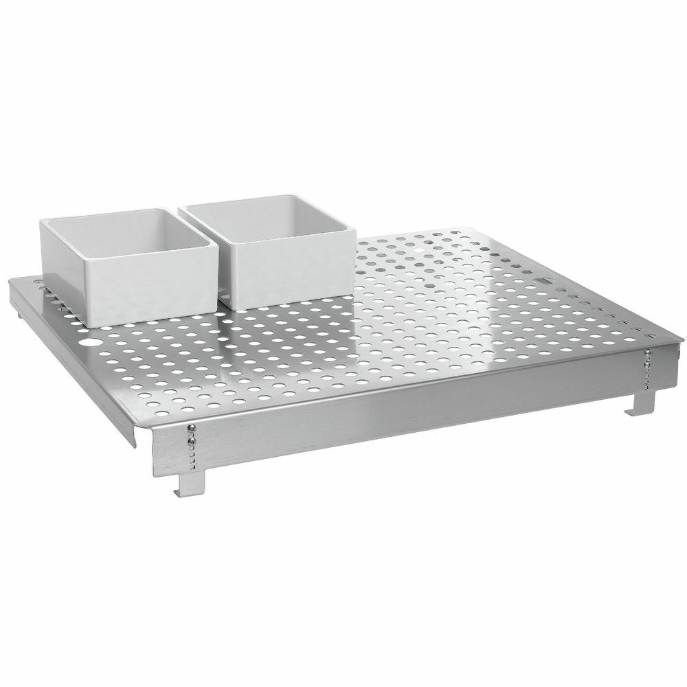 HUBERT Steam Table Pan Riser Single Well Perforated Stainless Steel Adjustable