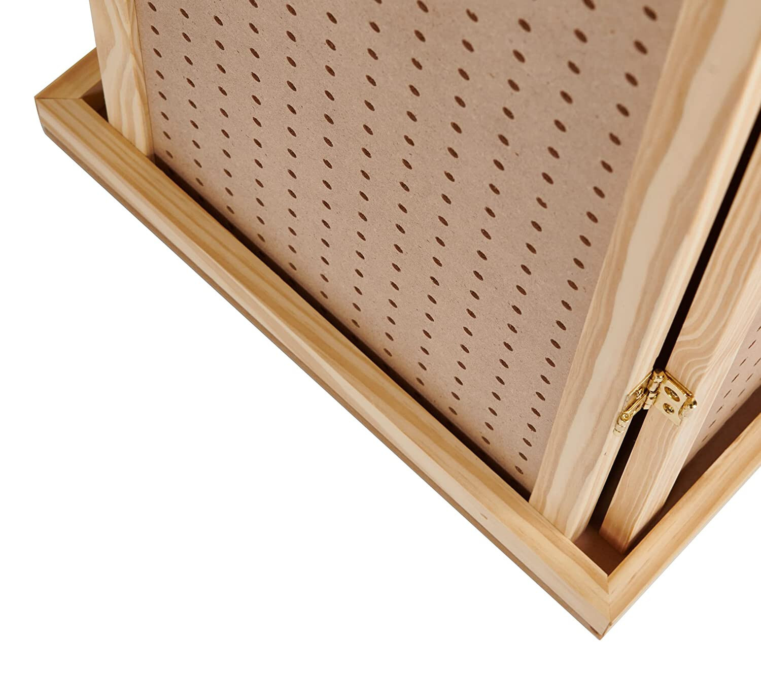 Pegboard Tower Display 4 Sided Spinner Top Base Hinged Rotating Peg Board 5' H