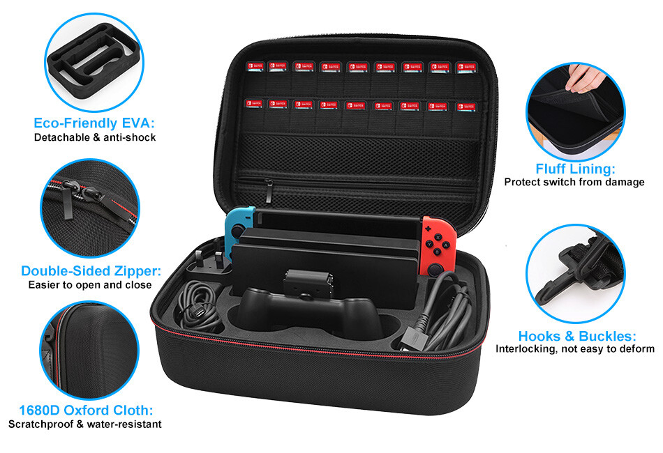 Carrying Storage Case for Nintendo Switch OLED Model /Switch Portable Travel Bag