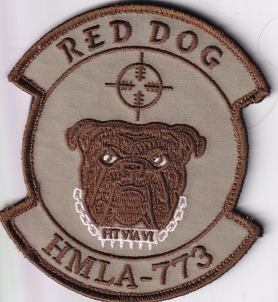 HMLA-773 Marine Light Attack Helicopter Squadron Red Dog patch