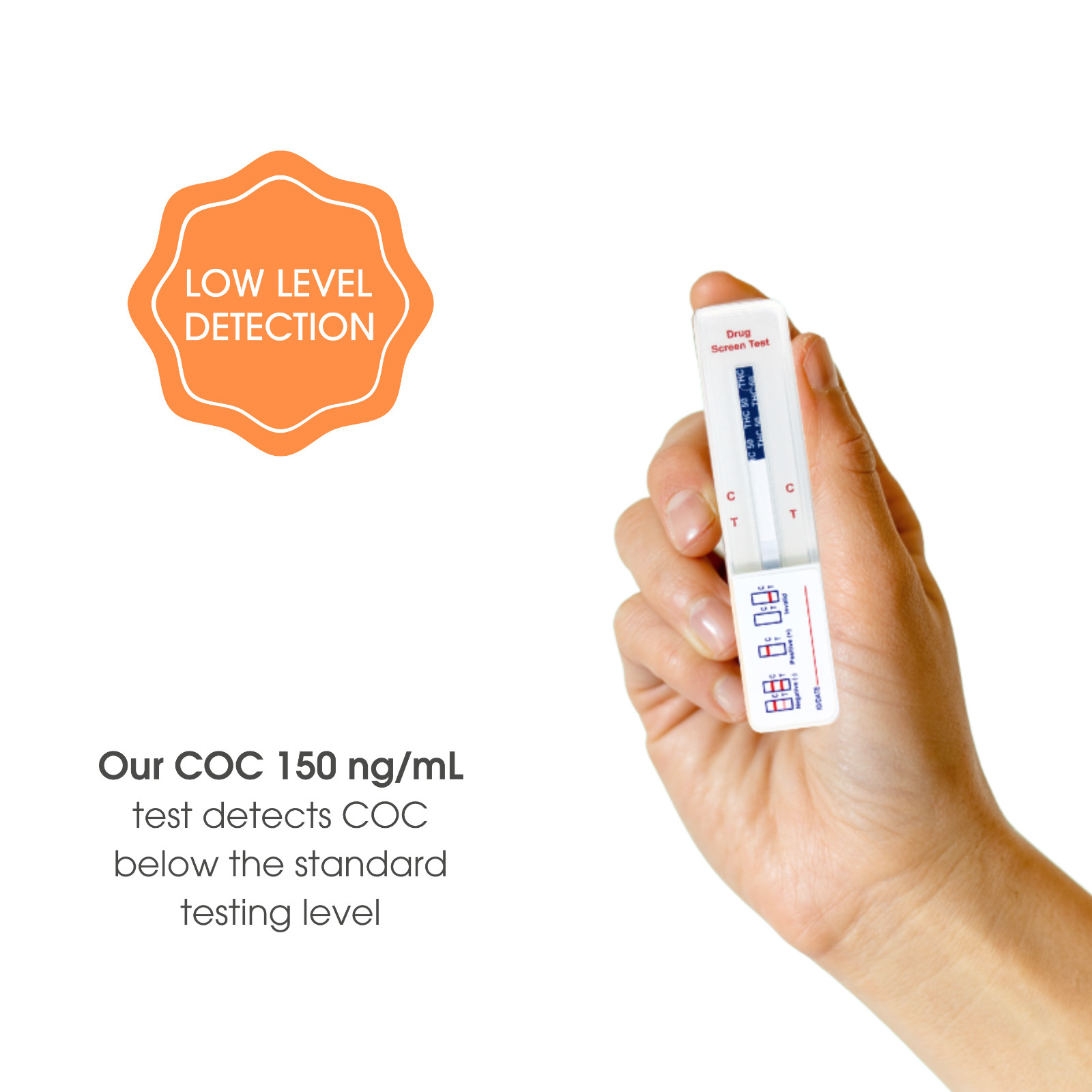 COC 150 ng/mL (15 Pack ) Ultra Low Level Cocaine Benzoylecgonine Drug Test Kit