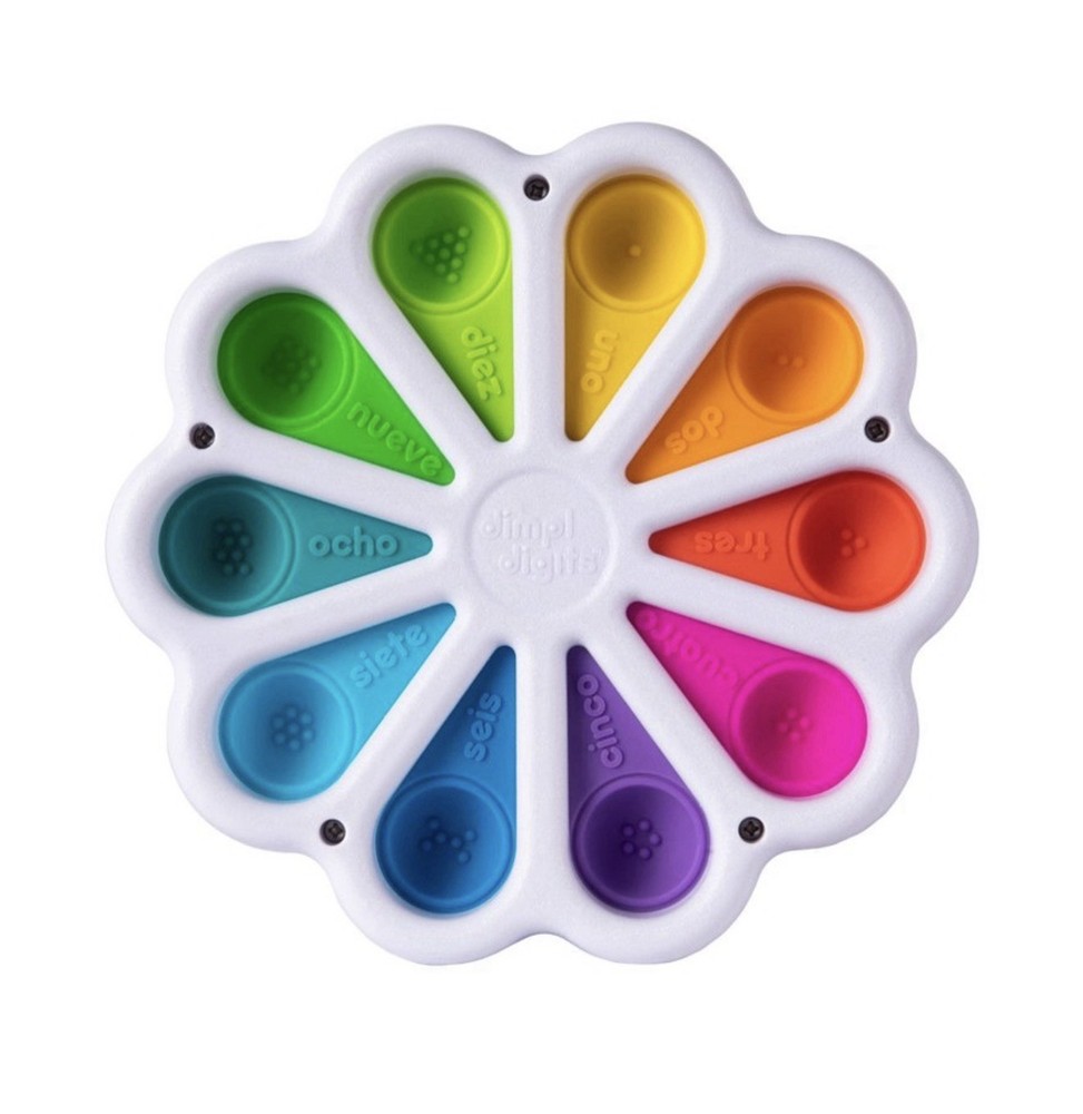 Fat Brain Toy Co Dimpl Digits Sensory Toy Number Learning Popping Fidget Multi