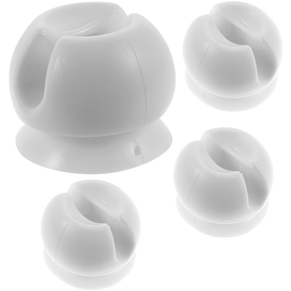 4pcs Suction Cup Wall Mounted Toothbrush Holder Plastic Bathroom Storage Rack