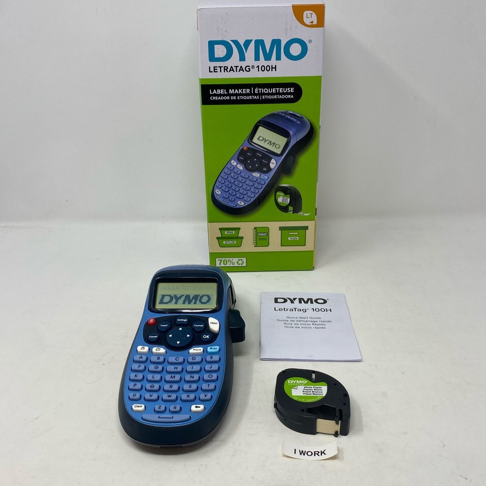 DYMO LetraTag LT-100H Plus Label Maker, Blue, ABC Keyboard