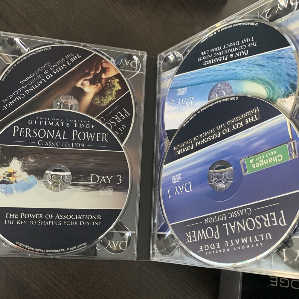 ANTHONY ROBBINS ULTIMATE EDGE 3 PART SYSTEM Audio CD/DVD Box Set MINT COMPLETE