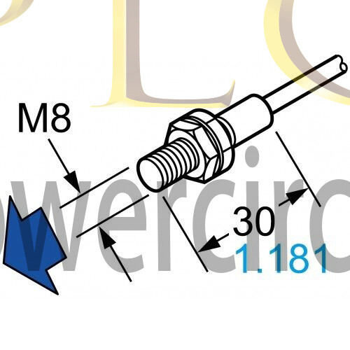 SUNX GX-8MU Cylindrical Inductive Proximity Sensor - DC 2 Wire-Threaded - Shi