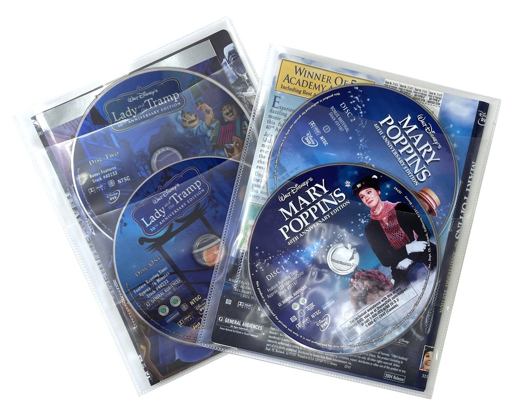 300 CheckOutStore Clear 2 Disc CPP Sleeves & DVD Booklet **1-3 DAYS