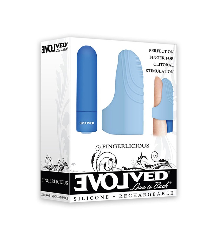 Evolved Fingerlicious Finger Vibrator Sleeve - Silicone Rechargeable