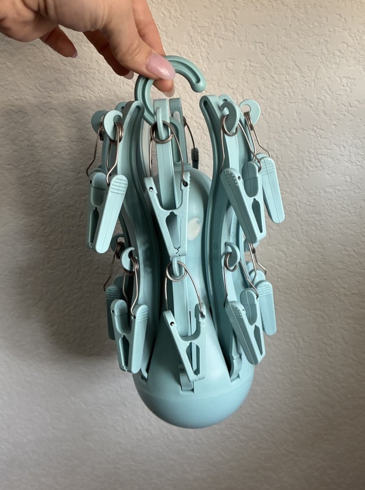 IKEA Pressa Octopus Clip & Drip Drying Rack 16 Clips Light Blue