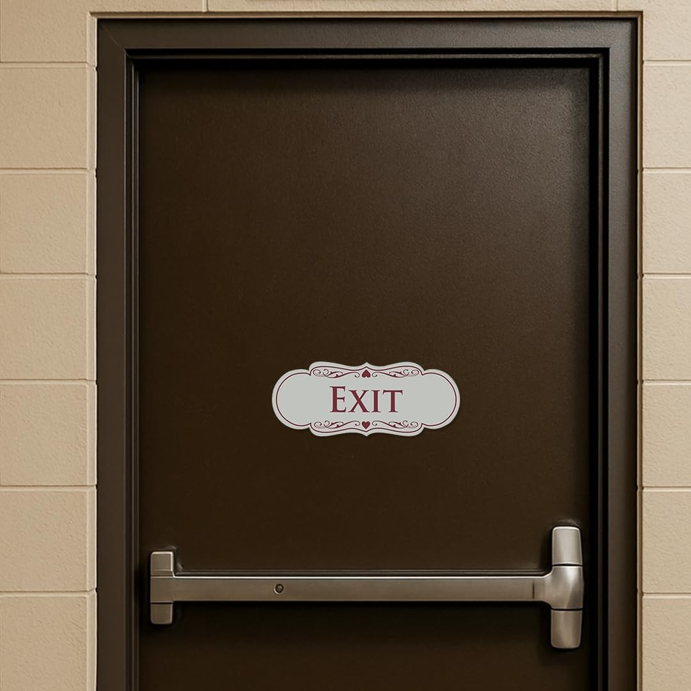 Designer EXIT Sign -Red - Large (1 Pack)