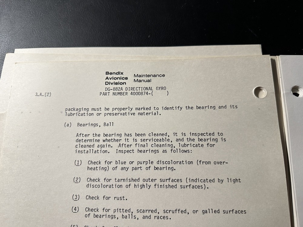 Bendix HSD-880 HSD - DG-882A Directional Gyro Service Manual