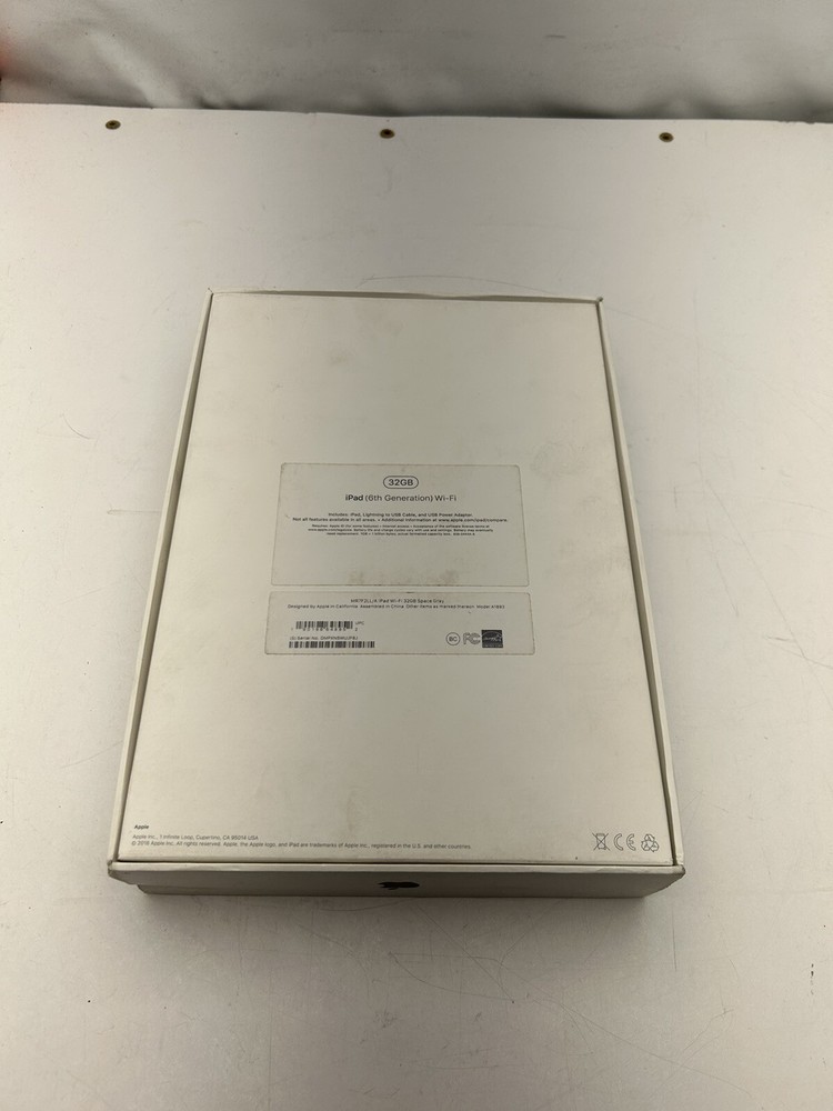 Apple iPad 6th Generation Wi-Fi 32GB Silver A1893 *EMPTY BOX ONLY* MR7F2LL/A
