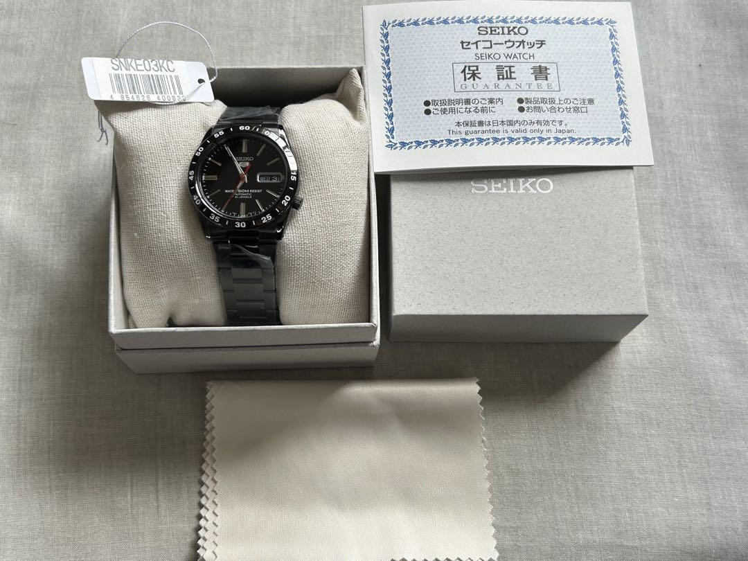 SEIKO SEIKO5 SNKE03K1 Black Automatic Men's Watch in Box New