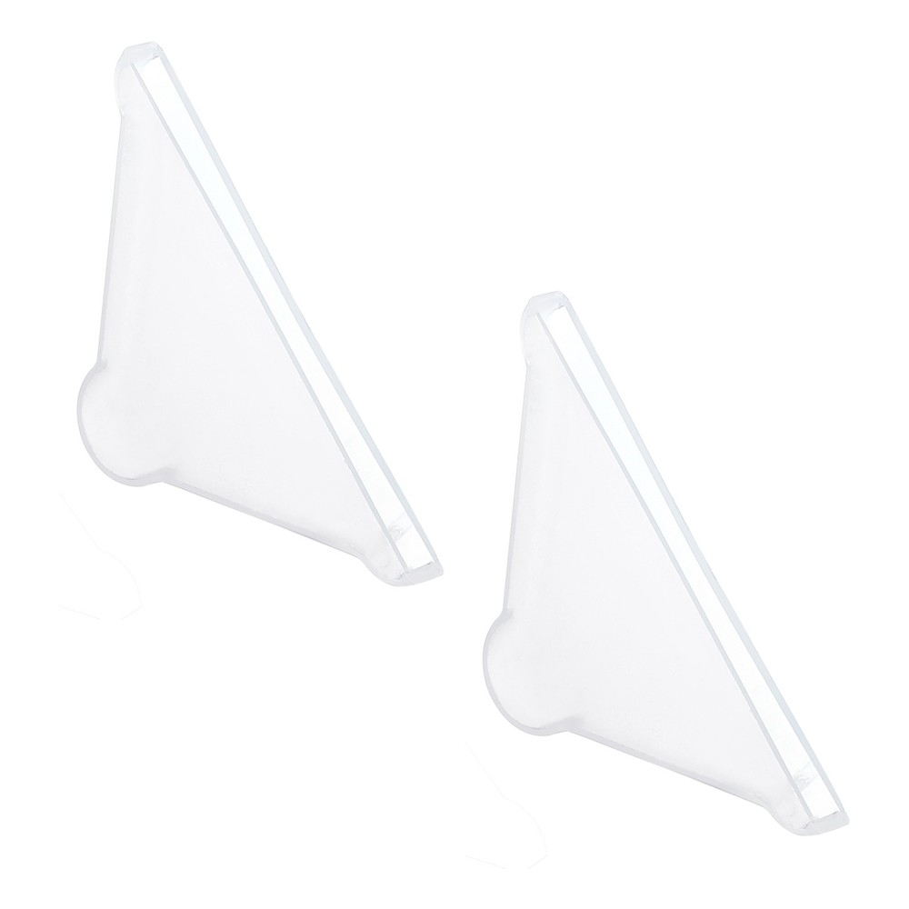 30Pcs 37x3mm PP Corner Protector Metal Sheet Triangle White