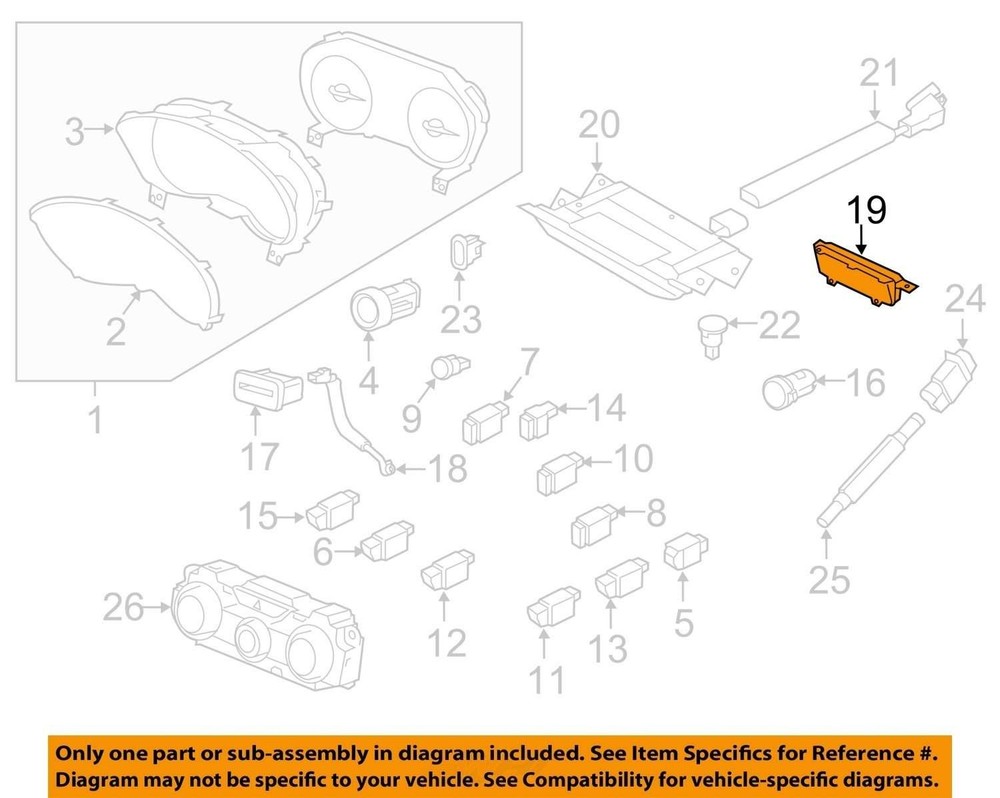 2019 Subaru Forester Clock / Temperature Display Screen OEM 85261SJ110