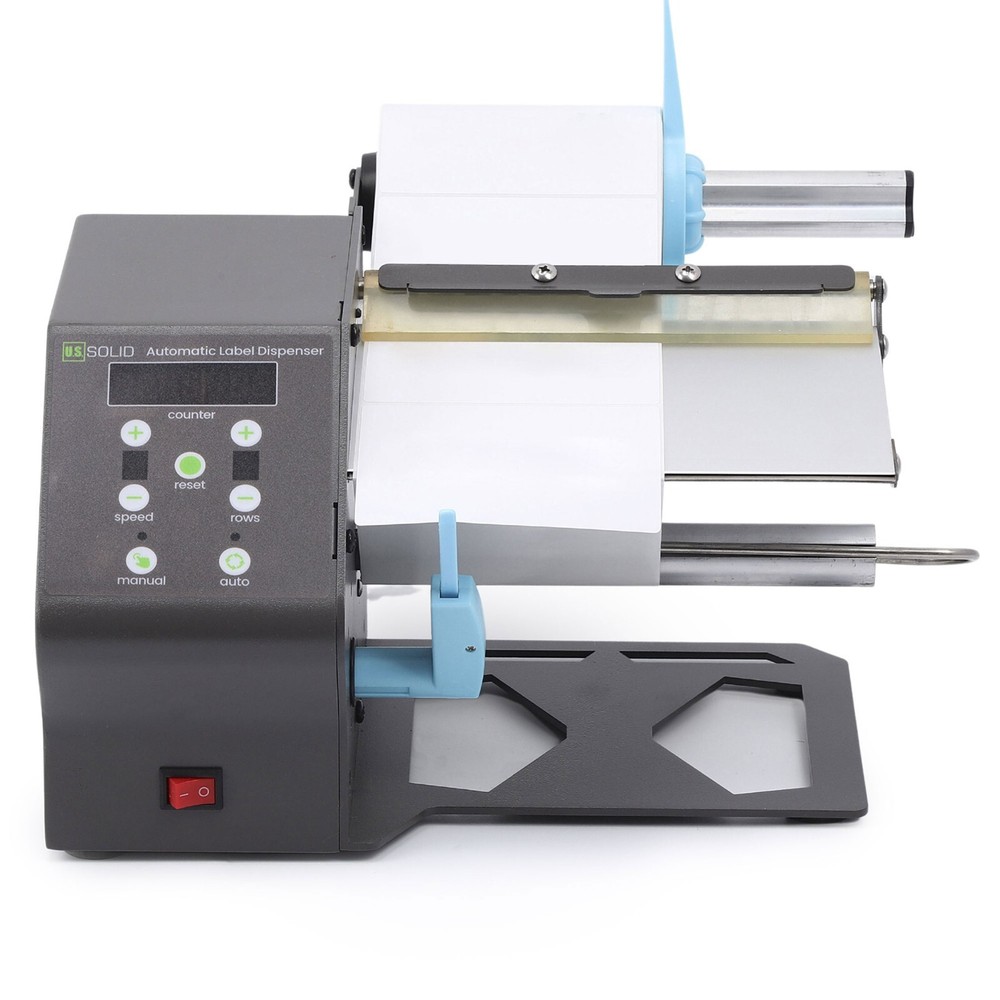 U.S. Solid Automatic Label Dispenser, Counter 9999999, 9 Speeds, 5-180mm Width