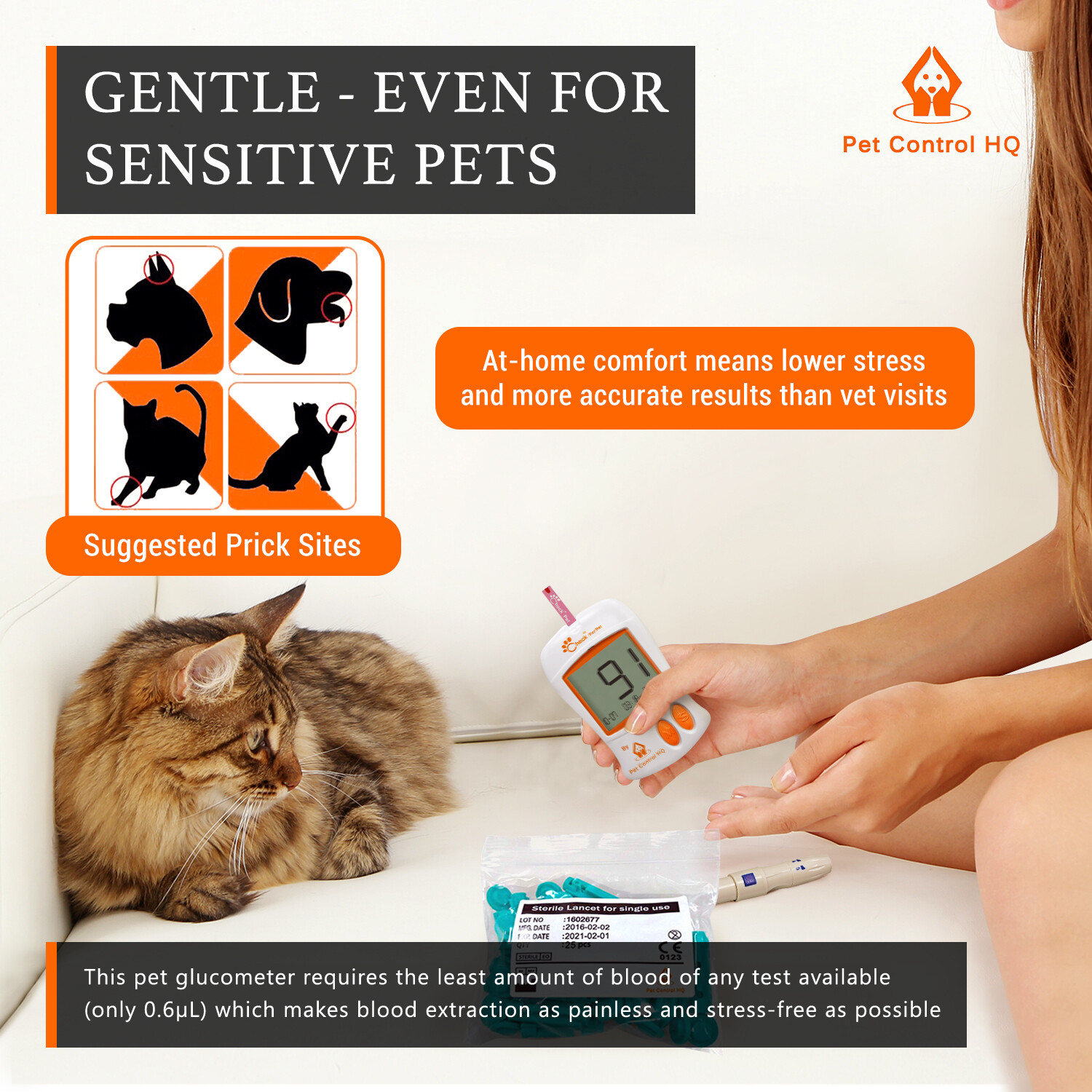 Blood glucose meter monitor dog cat glucometer dogs diabetes sugar insulin pet