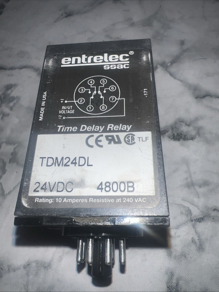 ENTRELEC ssac TIME DELAY RELAY; TDM24DL; 24VDC