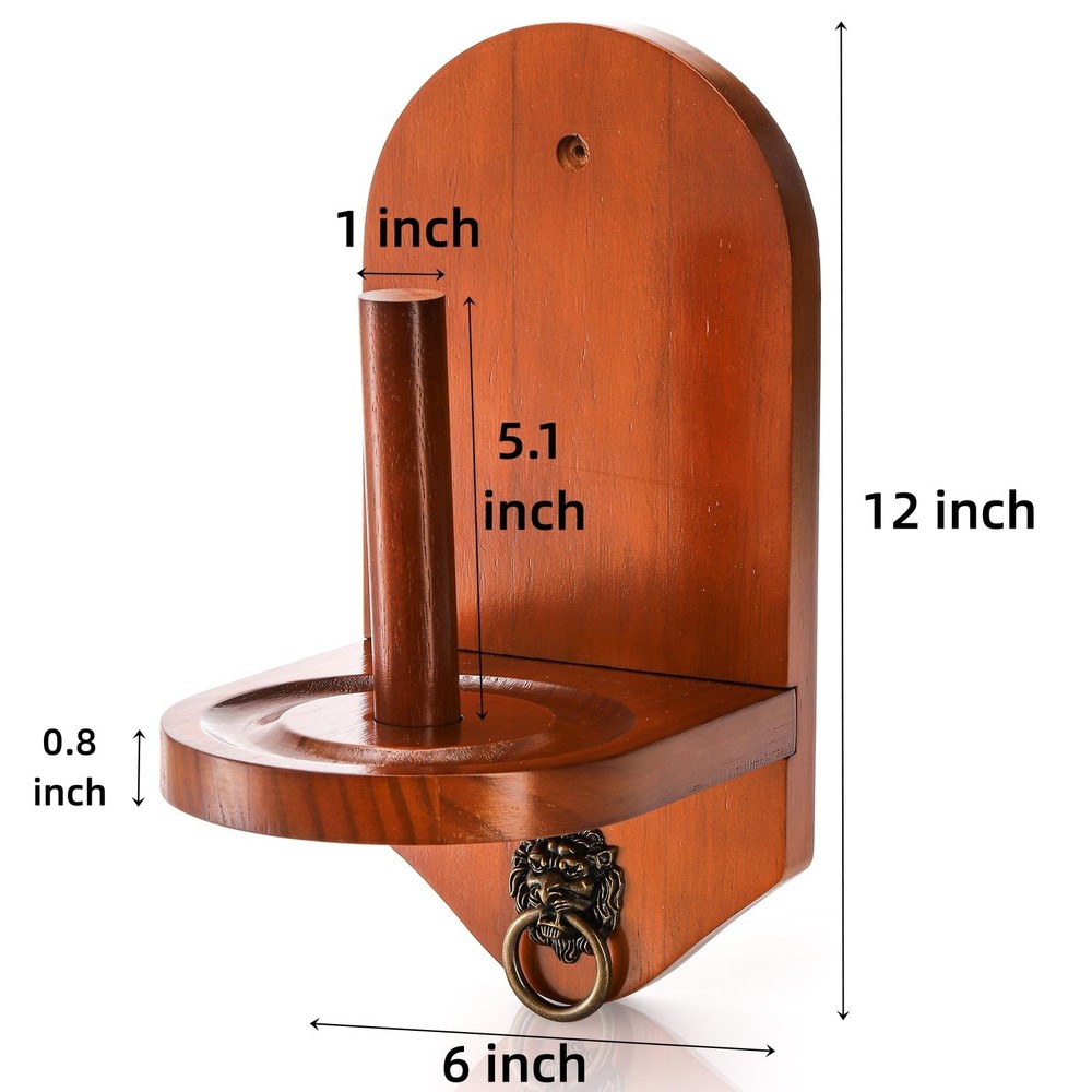 Wall Mounted Cone Chalk Holder Solid Wood Billiards Pool Table Accessory