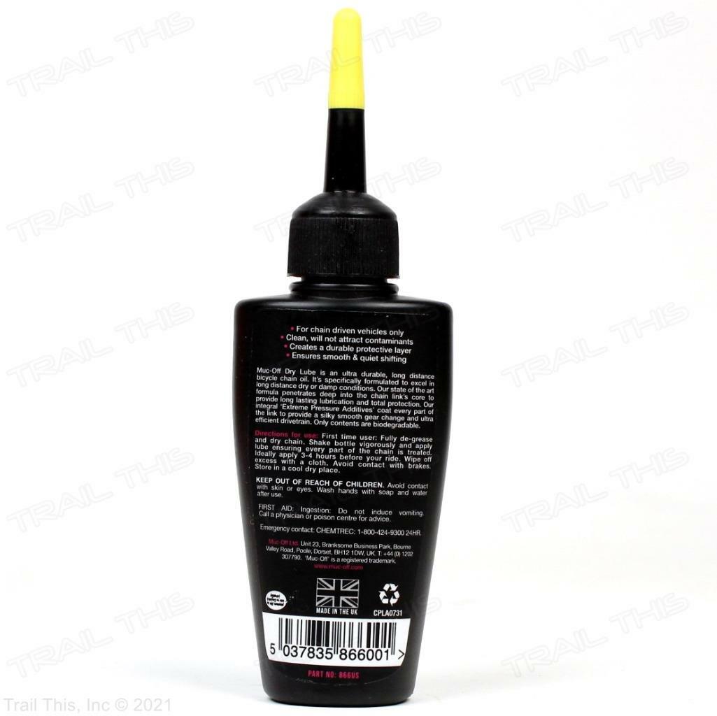 Muc-Off Dry 1.7oz (50ml) Bicycle Chain Lubricant Lube Bottle Road/MTB/CX