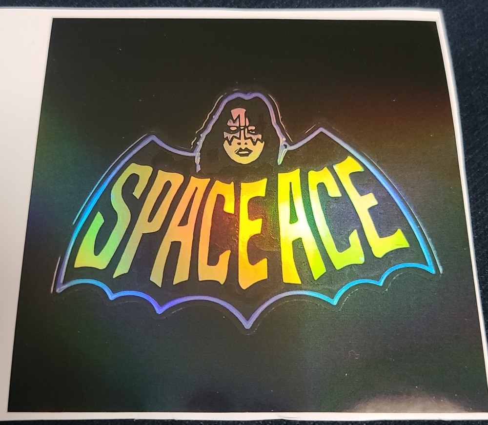Space Ace Sticker Kiss Ace Frehley Guitarist Logo Novelty Reflective 3 Inch  Sqr