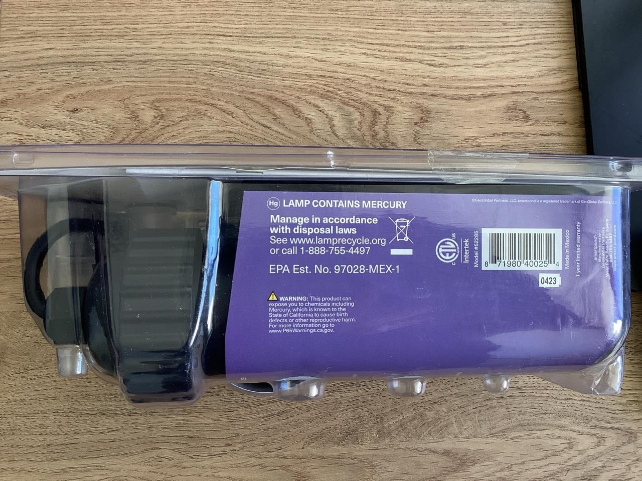 + SmartPond 9W UV Pond Clarifier Treats Up to 800 Gallons 52285 NEW