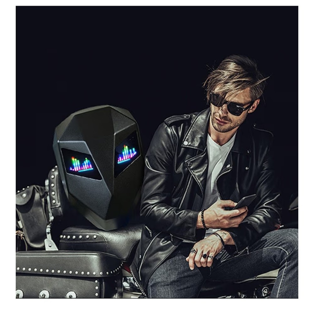 Motorcycle LED Knight Backpack Laptop Bag DIY programming Backpack 3D Waterproof