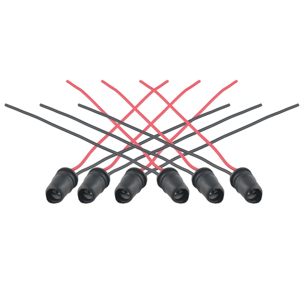 10pcs Black Rubber Car Auto Light Bulb Round Socket Lamp Holder Base Connector