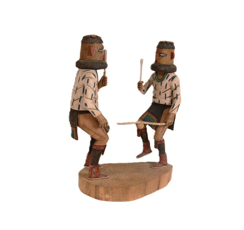 Hopi Kachina / Katsina Pair : "Ball Players"