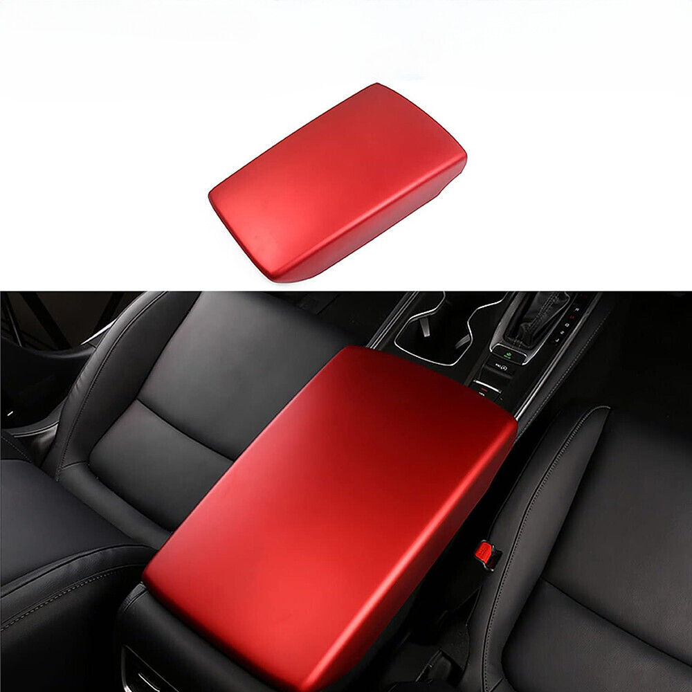 Red ABS Center Armrest Box Panel Cover Trim For Honda Accord 2018-2022 10th Gen