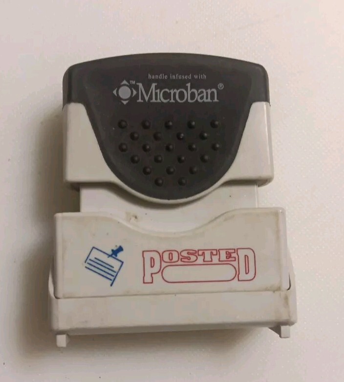Accu-Stamp2  Microban Message Stamp, Posted,