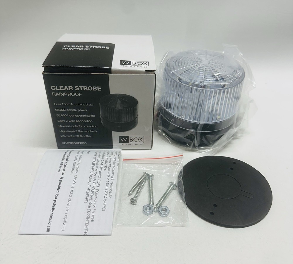 NEW WBOX 0E-STROBERPC Clear Strobe Rainproof