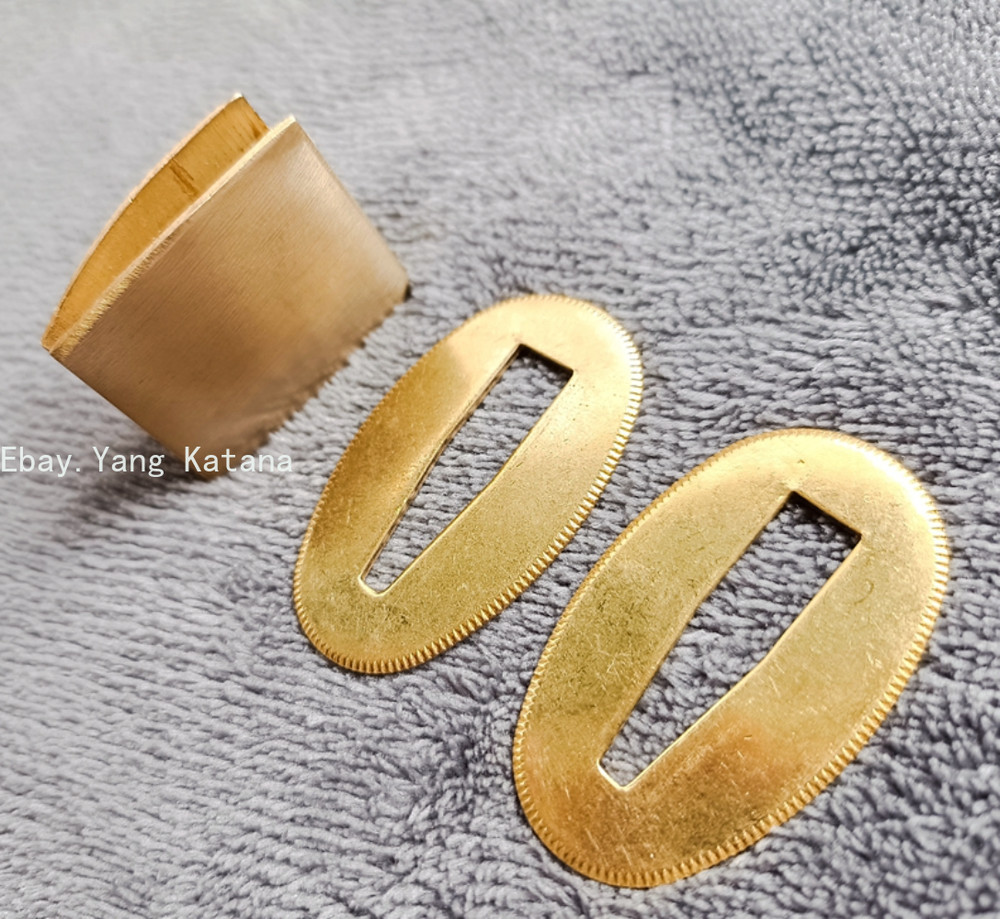 Brass Seppa With  Brass  Habaki Collar