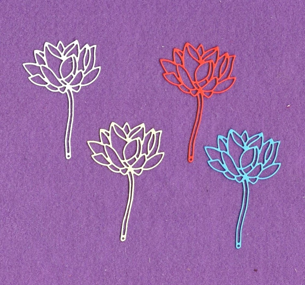 LOTUS FLOWER  die cuts scrapbook cards