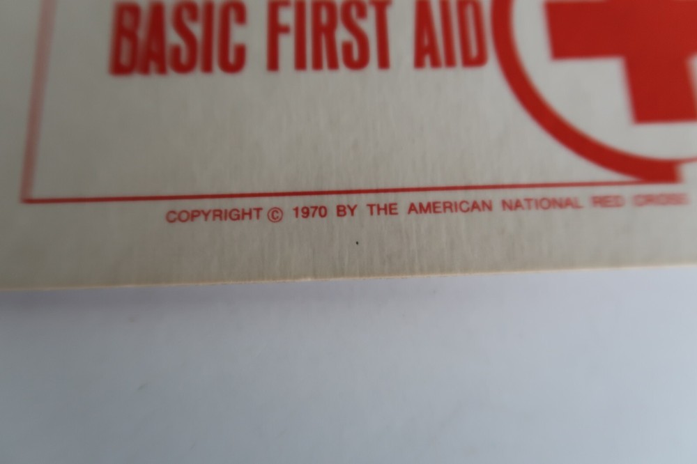 Vtg American National Red Cross Basic First Aid Drawing 2 Side Ephemera 1970 13