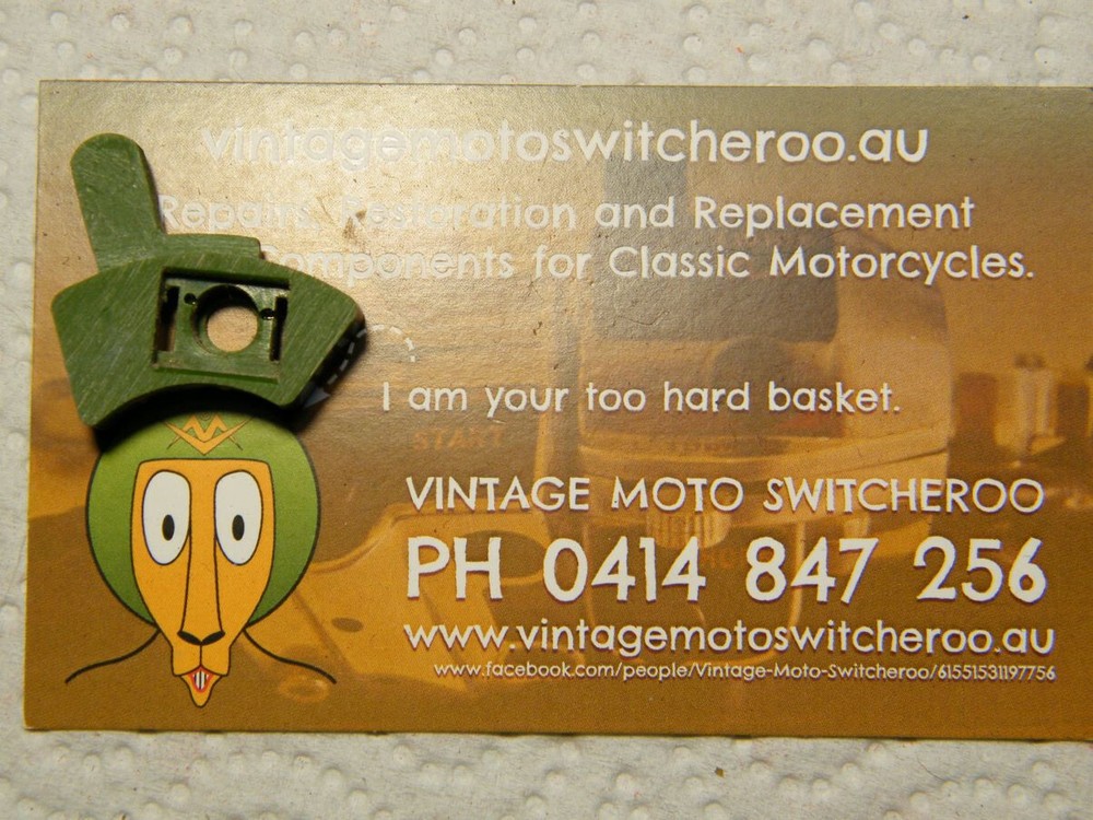 Laverda 750 headlight beam switch thumb toggle.