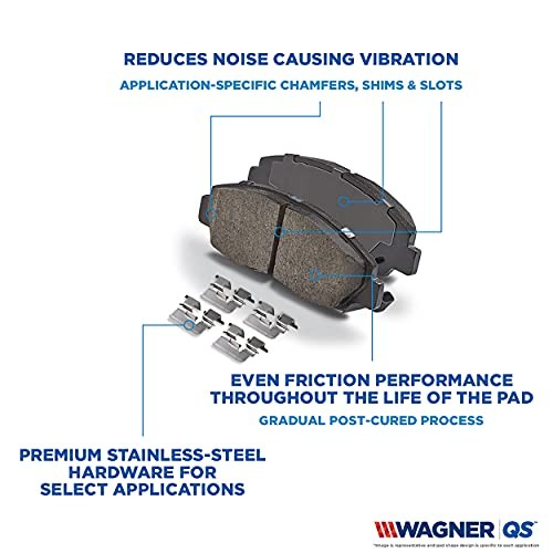 QS Disc Brake Pad Set, Engineered for Reduced Vibration, ZD207 QS - Ceramic