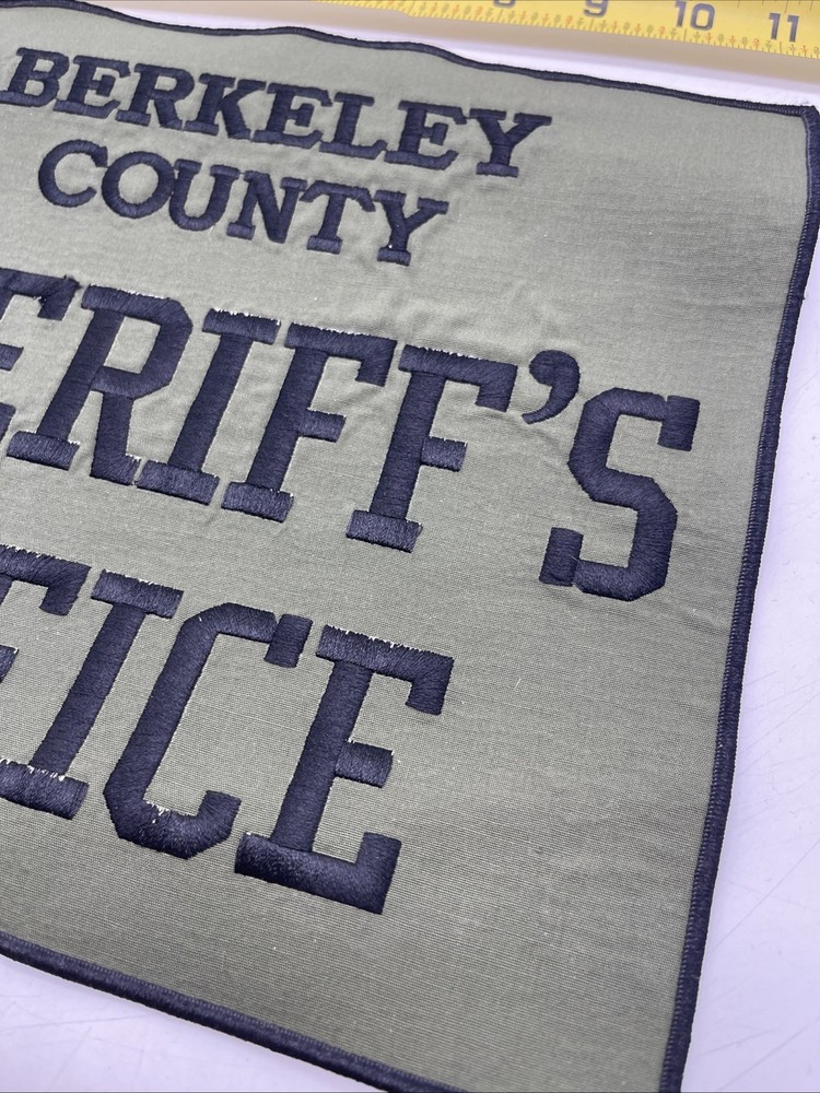 BERKELEY COUNTY SHERIFF’S OFFICE Large Patch Uniform Patch Back Of Jacket Shirt