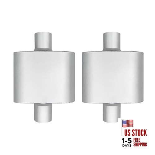 Performance Universal Aluminized Steel Single Chamber Muffler 2-Pack, 3" 3IN