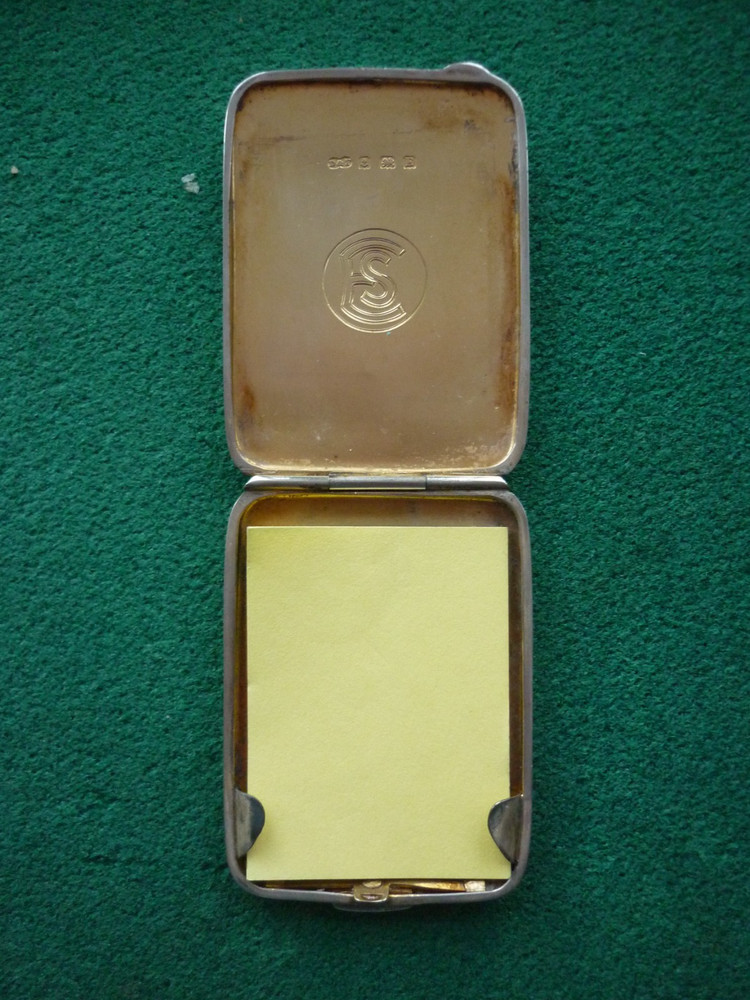 Vintage Solid Sterling Silver Notepad holder/Match Book Holder.