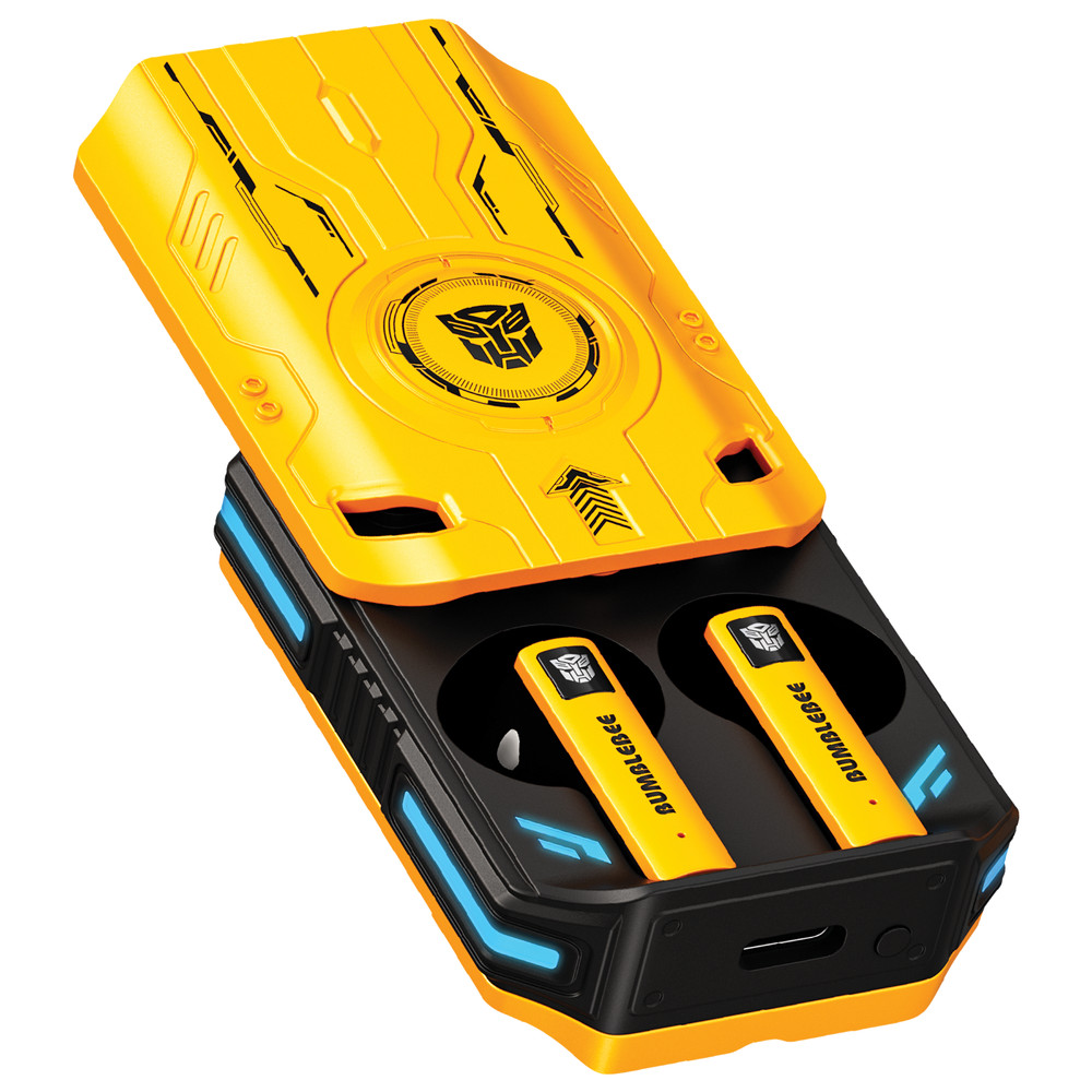 Transformers TF-T76 TWS Bluetooth Earbuds with Mic, Mecha Armor Case - Bumblebee