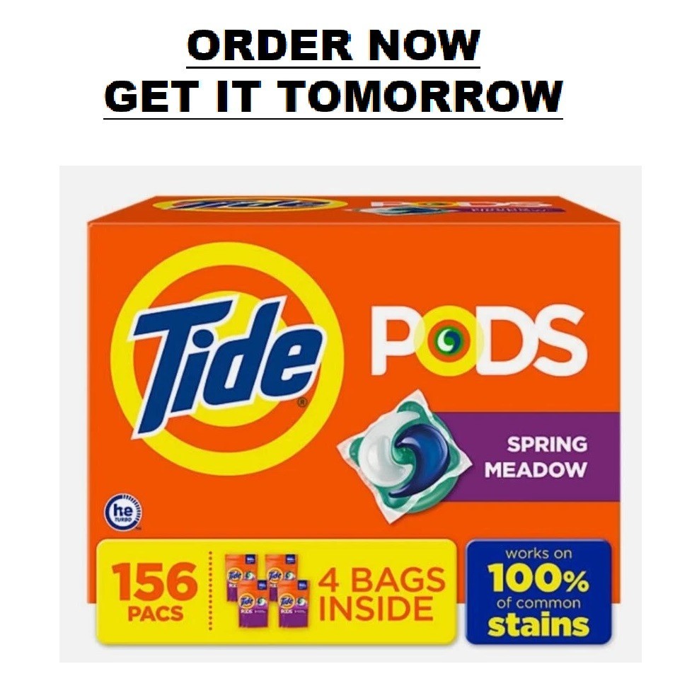 Tide PODS Laundry Detergent Pacs, Spring Meadow, 156 ct.