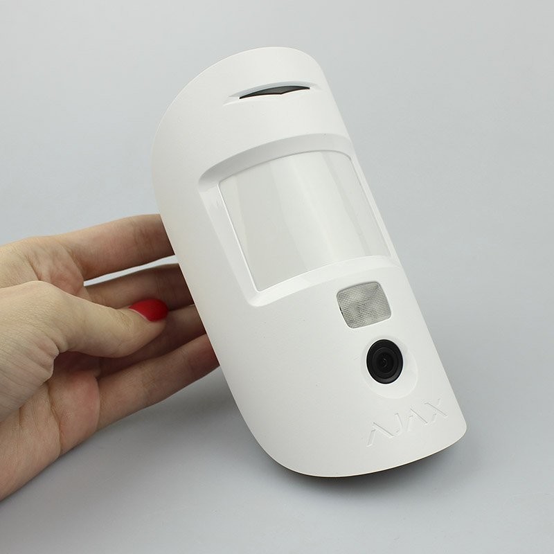 Wireless motion detector Ajax MotionCam HDR with camera (White)