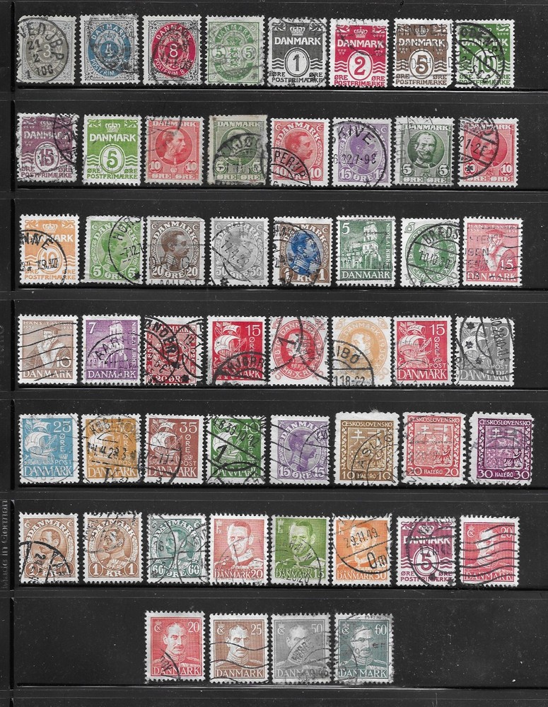 Denmark Postage Stamps - 52 Different Stamps