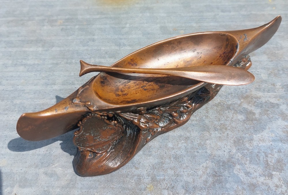 Bronze Canoe Shaped Sculpture