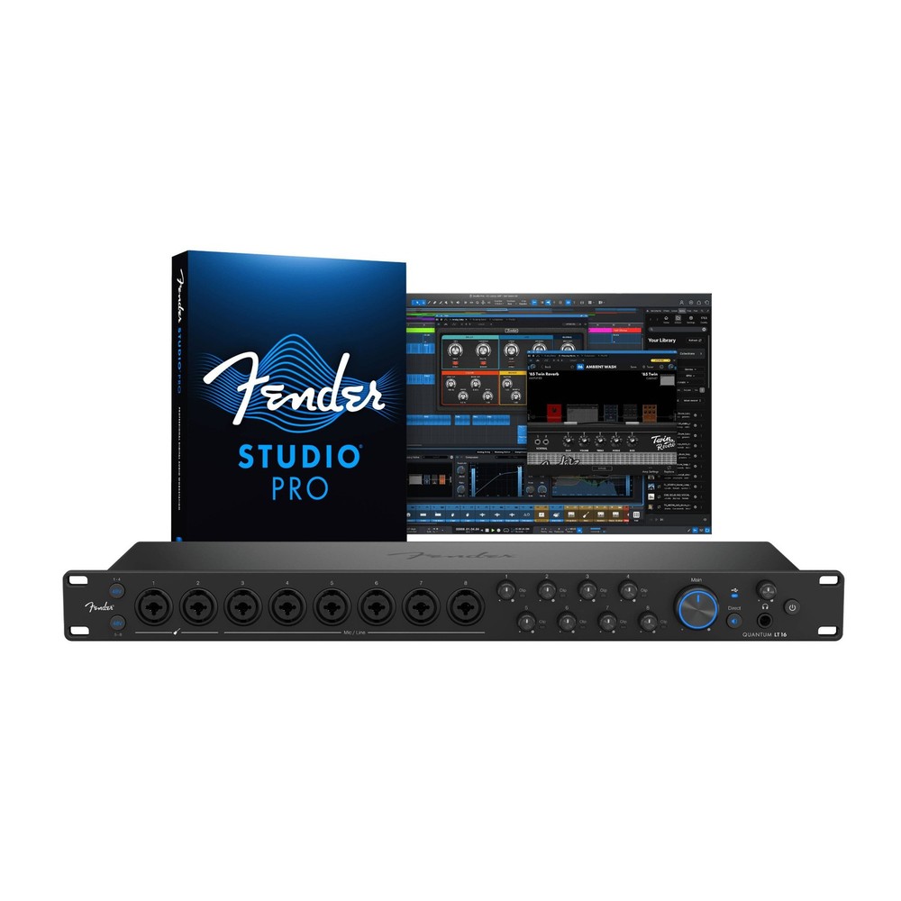 Fender Studio Quantum LT 16 USB-C Audio Interface with 8 MAX-HD Mic Preamps